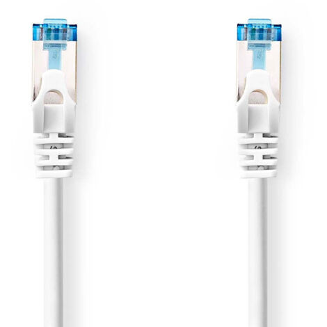Nedis CAT6a-Netzwerkkabel / S/FTP / RJ45 Stecker / RJ45 Stecker / 2.00 m / Snagless / Rund / LSZH / Weiss / Label (1/3)