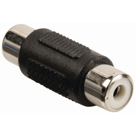 Nedis Mono-Audio-Adapter / Cinch Buchse / Cinch Buchse / Vernickelt / Gerade / ABS / Schwarz / 1 Stück / Box (1/5)
