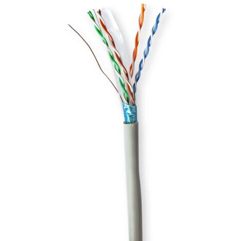 Nedis CAT6 Netzwerkkabel Rolle / Solid / F/UTP / CCA / 50.0 m / Innen / Rund / PVC / Grau / Pull Box - ausziehbar (1/2)