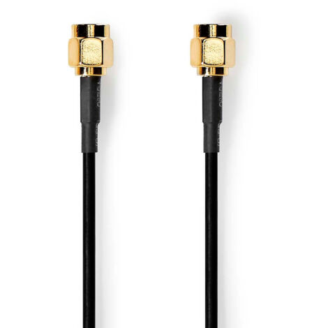 Nedis Antennenkabel / SMA-Stecker / SMA-Stecker / Vergoldet / 50 Ohm / Einzeln geschirmt / 1.00 m / Rund / PVC / Schwarz / Label (1/3)