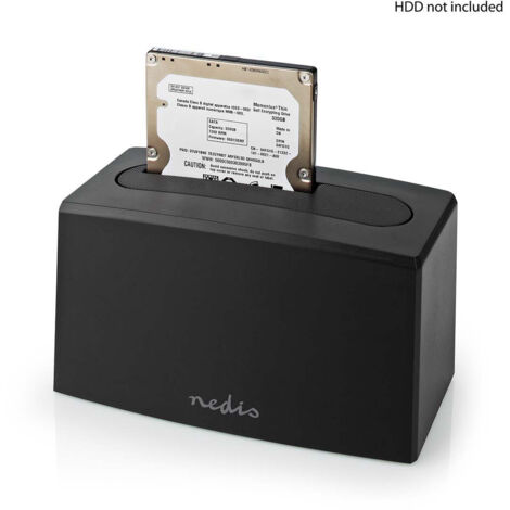 Nedis Festplatten-Dockingstation / USB 3.2 Gen1 / USB Type-A / 1 Festplatte / 2.5 / 3.5 / USB 3.2 Gen1 / Docking / Desktop (1/5)