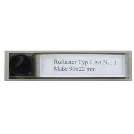 Bticino Ruftaster 1 90x22mm schwarz mit Namensschild (1/5)