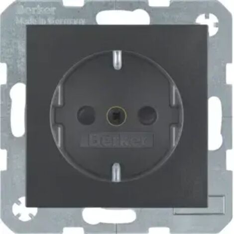 Berker Steckdose SCHUKO erh BS B.3/B.7 anthr 41231606 (1/2)