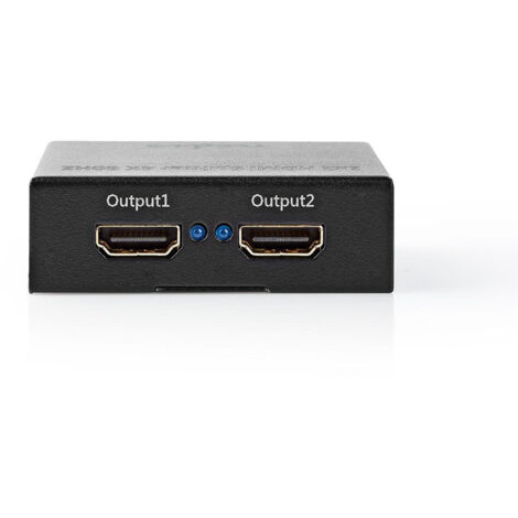 Nedis HDMI ™ Splitter / 2-Port port(s) / 2x HDMI™ Output / 4K@60Hz / 18 Gbps / Metall / Anthrazit (1/5)