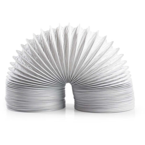 Nedis Abluftschlauch PVC / 127 mm / 6.00 m / Passend für: Entlüftung / Wäschetrockner / Weiss (1/3)