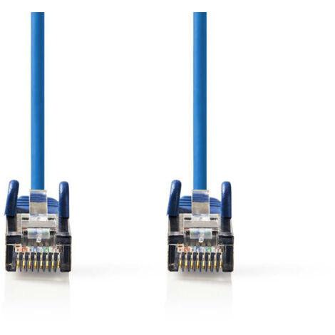 Nedis CAT5e-Netzwerkkabel / SF/UTP / RJ45 Stecker / RJ45 Stecker / 15.0 m / Rund / PVC / Blau / Umschlag (1/5)