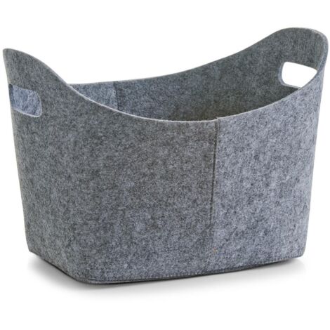 ZELLER, Aufbewahrungskorb, oval, Filz - Behälter 26 l, ca. 37 x 28 x 25 cm (1/4)
