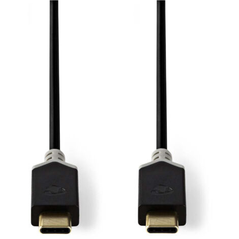 Nedis USB-Kabel / USB 3.2 Gen 1 / USB-C™ Stecker / USB-C™ Stecker / 60 W / 4K@60Hz / 5 Gbps / Vernickelt / 1.00 m / Rund / PVC / Anthrazit / Box (1/5)