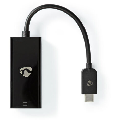 Usb c adapter usb 32 gen 1 usb c stecker mini displayport buchse 8k60hz 020 m rund vernickelt pvc schwarz plastiktute (1/4)