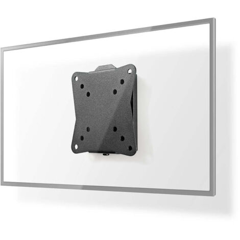 Feste tv wandhalterung 13 27 maximales gewicht des bildschirms 30kg minimaler wandabstand 20mm stahl schwarz (1/5)