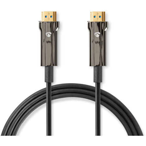 Nedis Aktive Optische Ultra High Speed HDMI-Kabel mit Ethernet / HDMI™ Stecker / HDMI™ Stecker / 8K@60Hz / 48 Gbps / 50.0 m / Rund / PVC / Schwarz / Kartonverpackung (1/5)