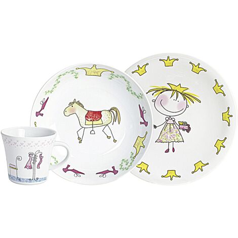 KAHLA Kinder-Geschirrset Märchenprinzessin Porzellan 3teilig