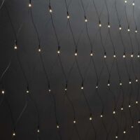 Nedis Dekorative Netzlichter / Warmweiss / 160 LED's / 2 x 1 m / Lichteffekte: 7 / Innen- und Aussenbereich / Netzstromversorgung
