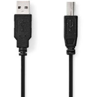 Usb kabel usb 20 usb a stecker usb b stecker 10 w 480 mbps vernickelt 050 m rund pvc schwarz etikett 8396130
