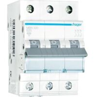 Leitungsschutzschalter Hager, B20A 3p, 6kA, MBN320