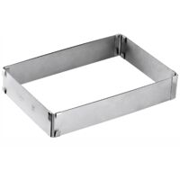 Backrahmen Varino ausziehbar 27,5-52x18,5-34x5 cm Edelstahl