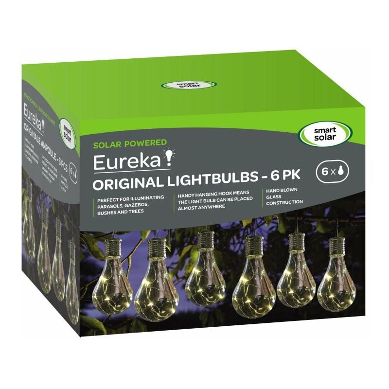 Smart Garden Products pack de 6 bombillas eureka lampara solar kit altuna 1080919