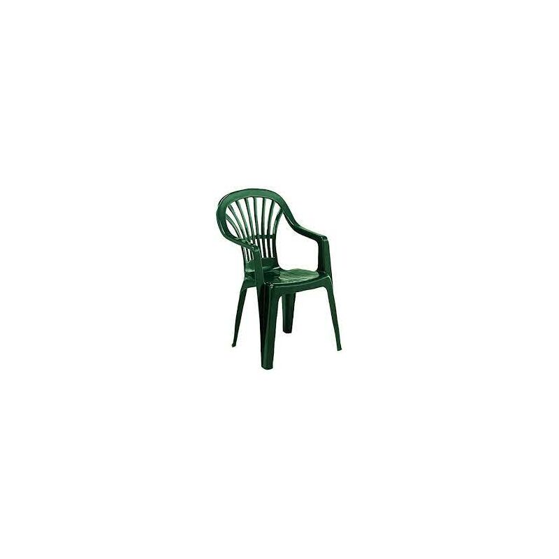 Silla Resina Monoblock Respaldo Alto Verde Zena