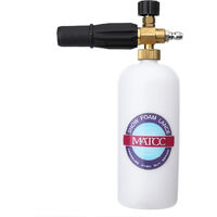 MATCC Lance en mousse réglable pour bouteille de 1 litre avec canon à mousse avec connecteur rapide 1/4'' pour laveuse à pression Coxolo
