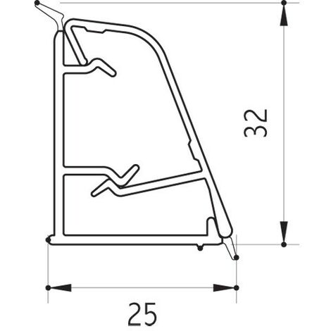 Alzatina rettangolare in alluminio Volpato 50/62.420AL