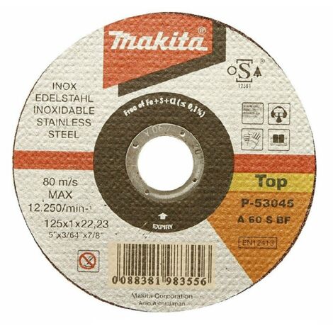 50 dischi da taglio per acciaio, metallo, 125 x 1,0 x 22,23 mm, T41