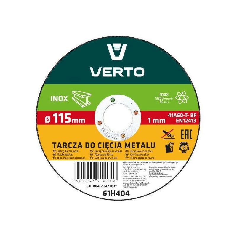 DISCO TAGLIO METALLO 115X1,0X22,2MM