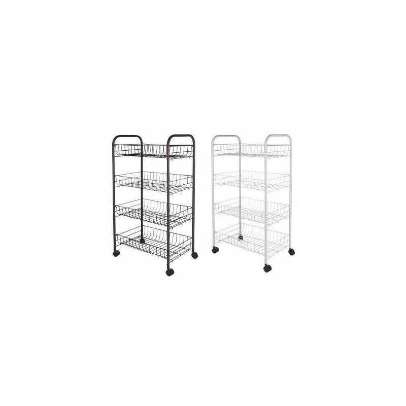 CARRELLO CUCINA 4 RIPIANI CON RUOTE