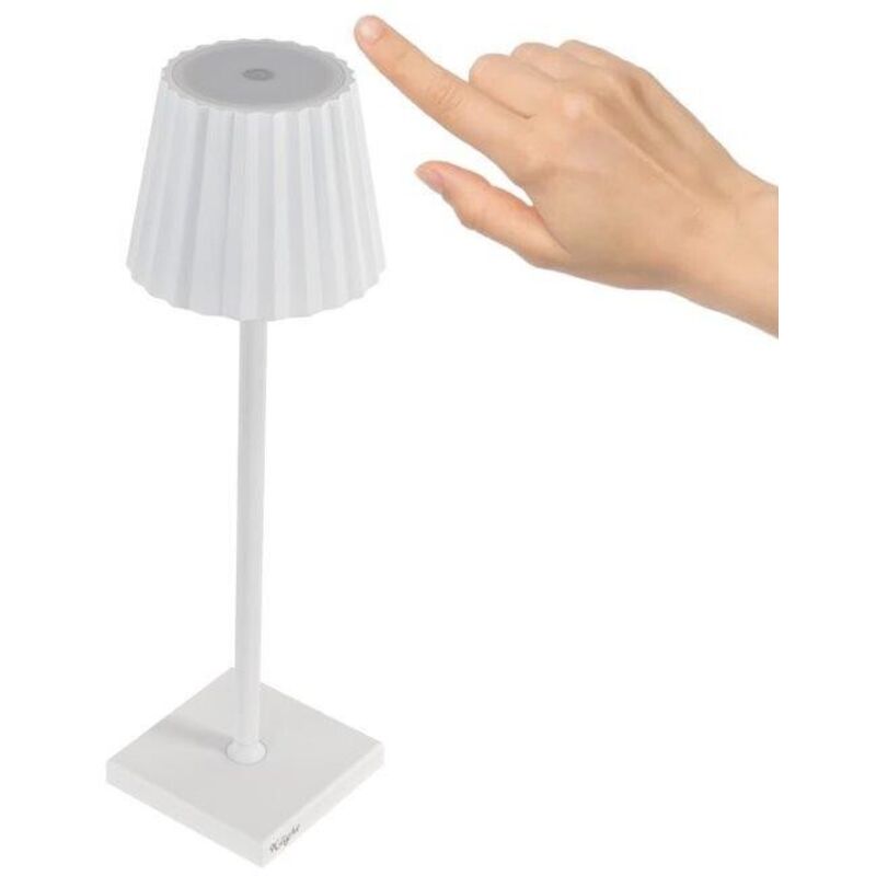Lampada Da Tavolo King Home K-Light Ricaricabile - Alluminio Colore Ruggine, Luce Regolabile 2700-3000K, Touch, IP54