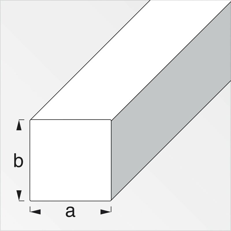 BARRA QUADRATA 10X10 ALLUMINIO ARGENTO 1 METRO