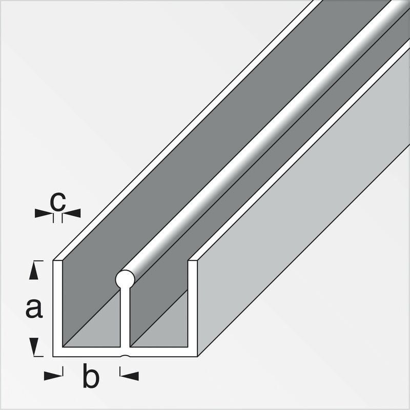 PROFILO UU 6X18X6 PVC BIANCO 1 METRO