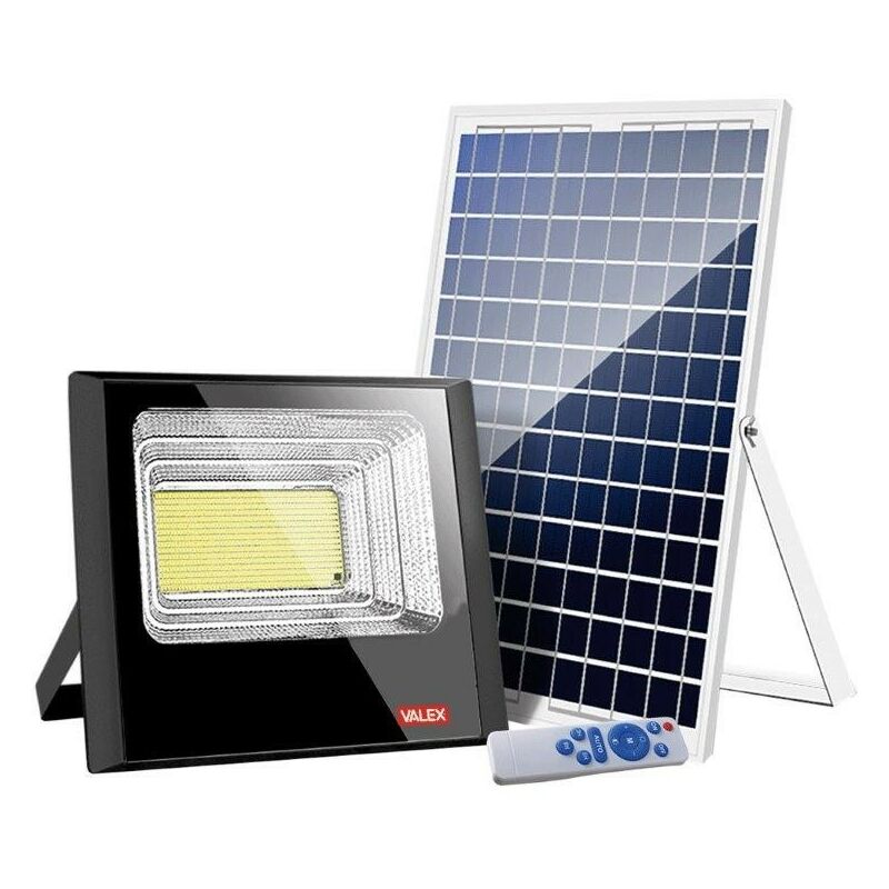 V-TAC V-TAC KIT PANNELLO SOLARE E PROIETTORE LED 60W LUCE NATURALE 4000K DA  ESTERNO