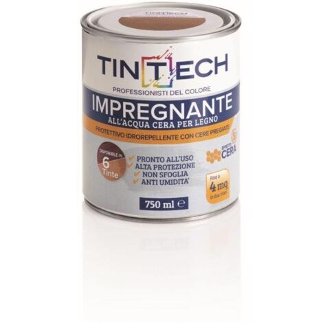 IMPREGNANTE ALLACQUA CERA PER LEGNO PROTETTIVO IDROREPELLENTE COLORE NOCE SCURO 750ML