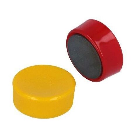 Magnete Rotondo. Confezione Da 25 (10 Verdi, 10 Rossi E 5 Gialli