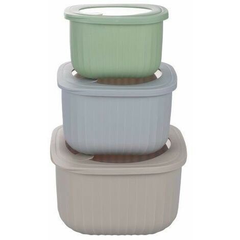 Set da 3 Contenitori per Alimenti, 3 x 1,25 L, 20,5 x 15,5 x 6,5 cm