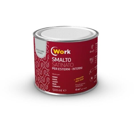 WORK SMALTO SOLVENTE 2,5LT GRIGIO CHIARO SATINATO