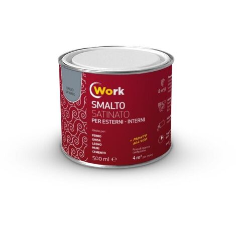 WORK SMALTO SOLVENTE 2,5LT GRIGIO SATINATO