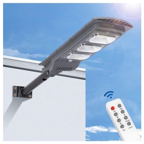 Universo Tr-150w-n Lampione Stradale Led 150w Equivalenti Con Pannello Solare Fotovoltaico E Sensore Di Movimento Ip65 1500 Lumen - Foto 3