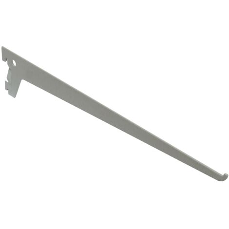 REGGIMENSOLA A 2 GANCI - 25 CM. - ALLUMINIO BIANCO