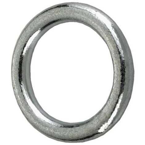 ANELLO TONDO SALDATO Ø 5 X 40 MM. IN ACCIAIO ZINCATO - 4 PZ. (1/2)