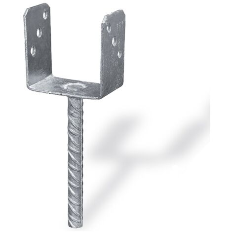 SUPPORTO A ''U'' PER PALI 71 X 65 X 105 X 200 MM.