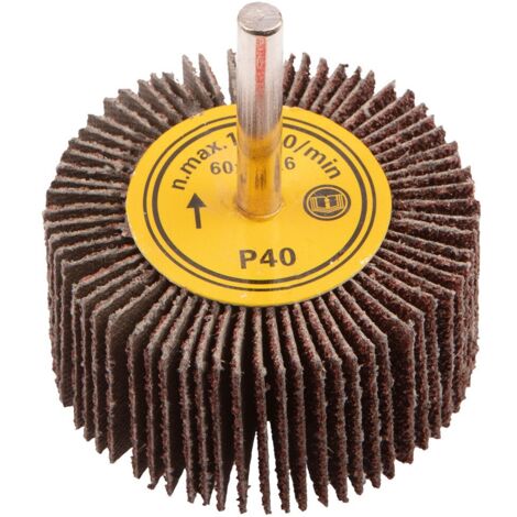 Ruota Lamellare Abrasiva Da 4 Pollici (90x16 Mm) Grana 80# - Per Levigatura E Lucidatura Di Metallo, Legno, Plastica