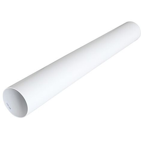 La Ventilazione CTR1125B Tubo per Aerazione Canalizzata Tondo in PVC, 125 mm, Bianco