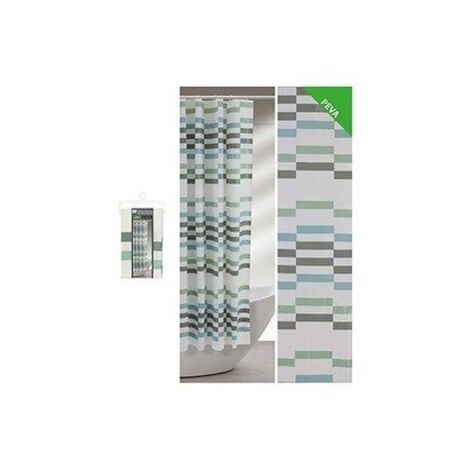 Tenda Doccia 70x70 Cm Multicolor Con 12 Ganci - Impermeabile, In Poliestere, Lavabile In Lavatrice