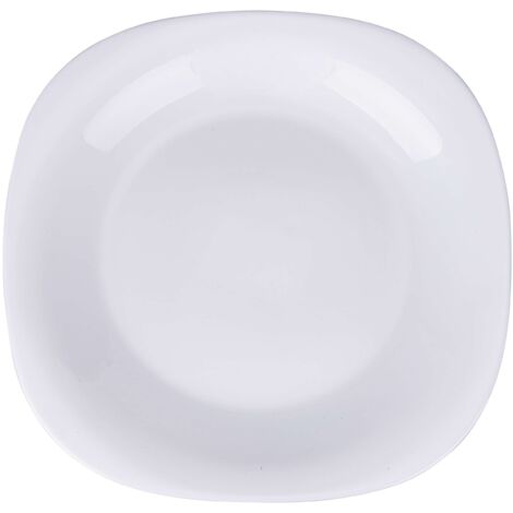 Luminarc 11367 6 Assiettes Plates Feston, Opale-Verre Trempé, Blanc, 23