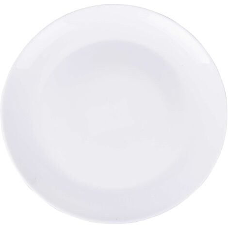 PIATTO PIANO OPALE BIANCO TONDO D26,5CM (1/2)