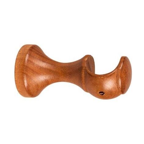 Supporto monoblocco aperto in legno ciliegio Ø 28 mm