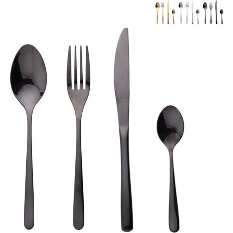 ALYSON SET 24PZ POSATE NERO LUCIDO