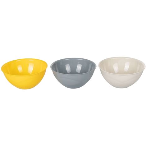 INSALATIERA 28 AVORIO-GRIGIO-GIALLO 3 COLORI ASSORTITI (1/5)