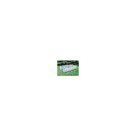 Bestway – Piscina rettangolare Power Steel 56441 grigio chiaro – 404x201x100cm – Tritech con filtro a cartuccia – Scaletta di sicurezza inclusa (1/10)