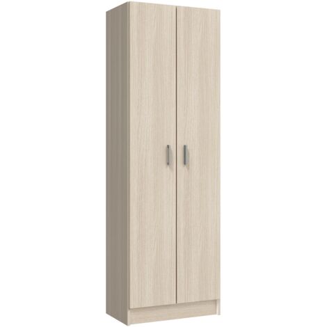 Armadio Multiuso 2 Ante - Marrone Rovere 37x180h cm